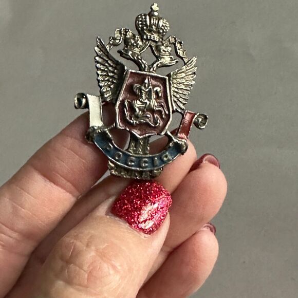 Vintage Ponnia Tuscan Insignia Badge Side style Beret uniform pin Memorabilia - Picture 7 of 11